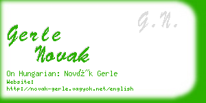 gerle novak business card